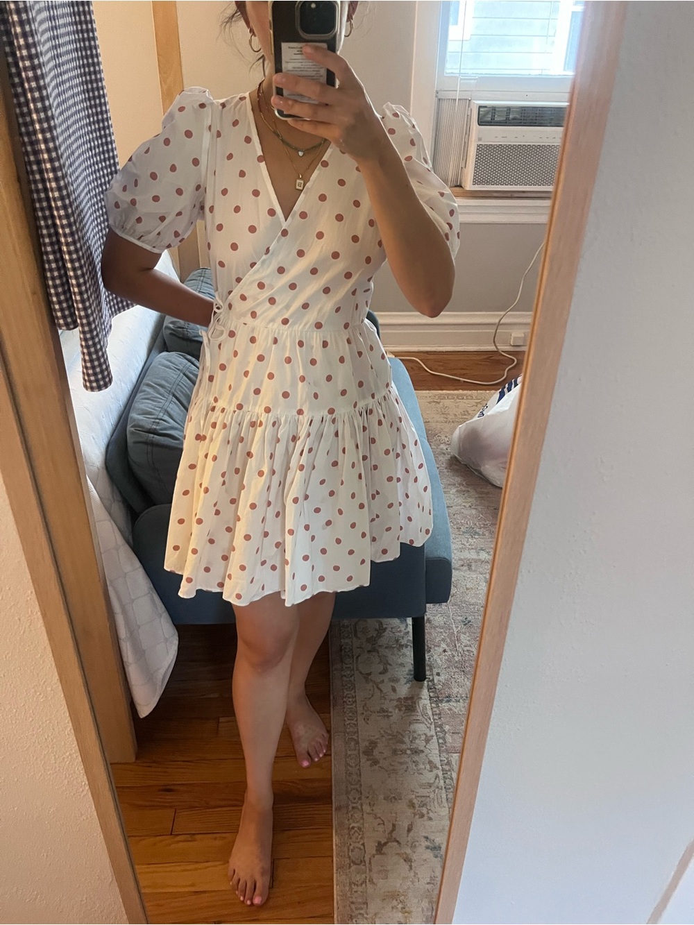 WHIMSY 💕 Pink Polka-Dot Wrap Dress